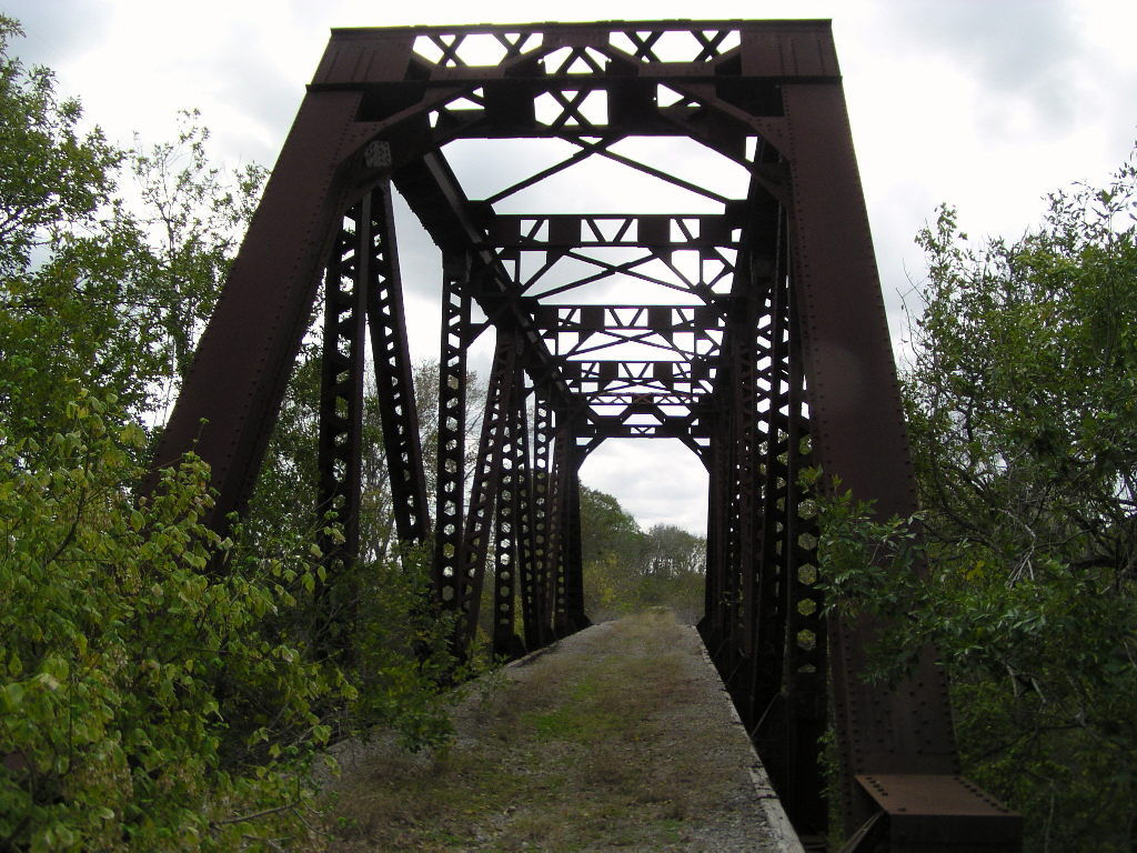 Cane belt RR bridge over San Bernard River, Top view